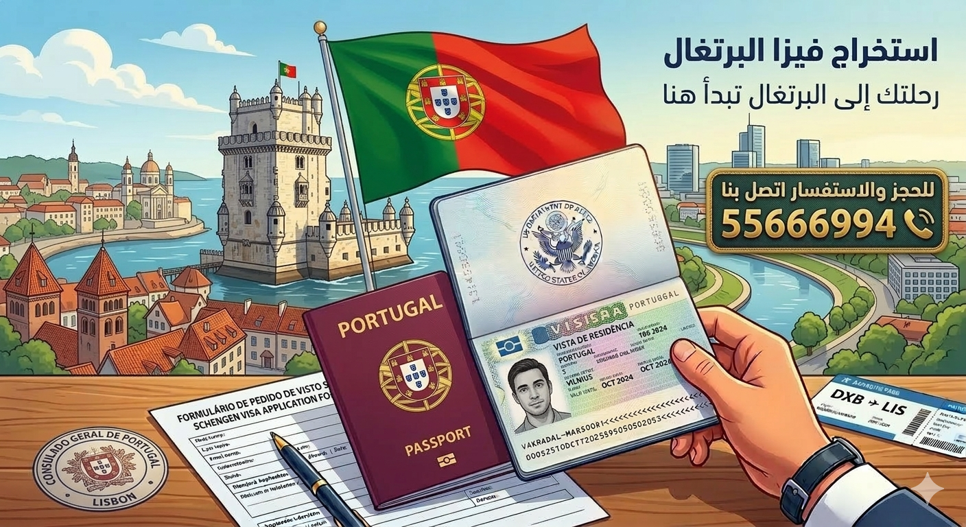 استخراج فيزا البرتغال من الكويت | حجز موعد فيزا البرتغال