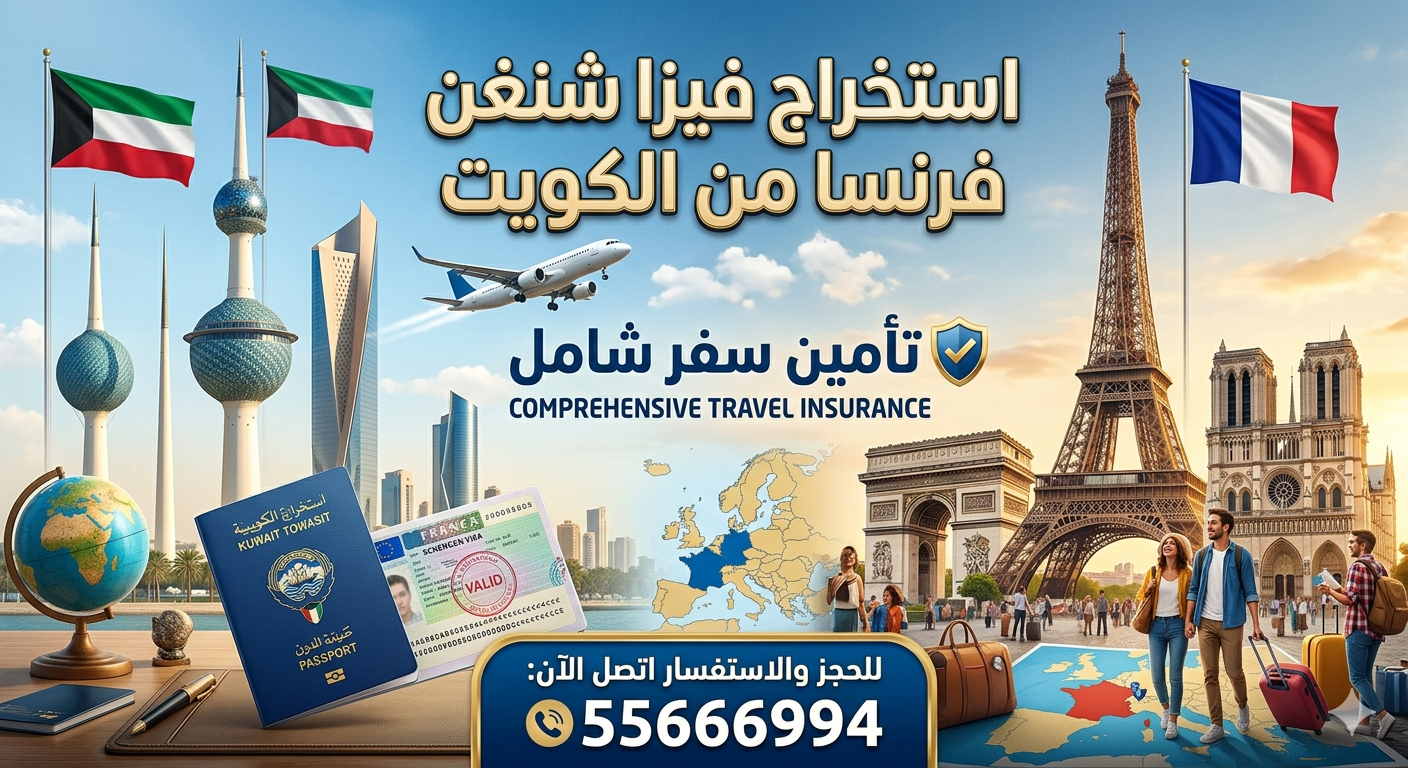 استخراج فيزا فرنسا من الكويت خطوة بخطوة مع شرح المتطلبات الأساسيةتقديم طلب فيزا فرنسا من الكويت مع توضيح الشروط والأوراق المطلوبة دليل الحصول على تأشيرة فرنسا من الكويت للسياحة والدراسة والعمل